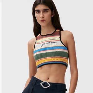 Ganni Crochet Top